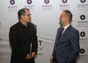 Hyatt Regency Nairobi Westlands Director of Sales & Marketing Denis Glibic during the official opening of the hotel. The 219-room property is a prime spot for business and events in Nairobi Westlands, while offering guests a hub to renowned safari adventures and key attractions in Kenya.