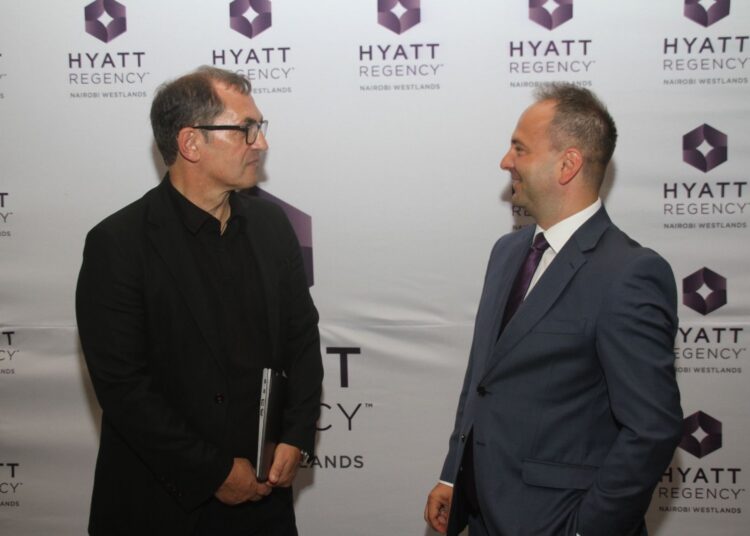 Hyatt Regency Nairobi Westlands Director of Sales & Marketing Denis Glibic during the official opening of the hotel. The 219-room property is a prime spot for business and events in Nairobi Westlands, while offering guests a hub to renowned safari adventures and key attractions in Kenya.